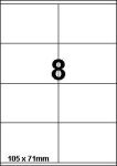 DBS étiquettes 105x71mm 8/feuille blanc 