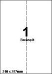 DBS étiquettes 210x297mm blanc backsplit