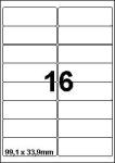 DBS étiq. 99,1x33,9mm 16/feuille blanc c