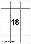 DBS étiq. 63,5x46,6mm 18/feuille blanc c