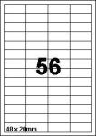 DBS étiq. 48x20mm 56/feuille blanccarpet