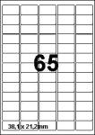 DBS étiq. 38,1x21,2mm 65/feuille blanc c