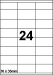 DBS étiq. 70x35mm 24/feuille blanccarpet
