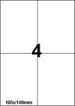 DBS étiquettes 105x148mm 4/feuillePE bla