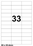 DBS étiquettes 65x25,4mm 33/feuillePE bl