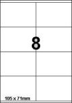 DBS étiquettes 105x71 mm 8/feuille,PE bl