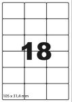 DBS étiquettes 105x31,4mm 18/feuille PE 