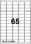 DBS étiquettes 38,1x21,2mm 65/feuille ar