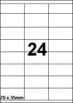 DBS étiquettes 70x35mm 24/feuille argent