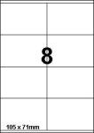 DBS étiquettes 105x71mm, 8/feuille,argen