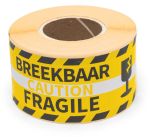 Rillprint etiketten Breekbaar, 46x125 mm