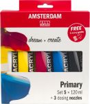 Amsterdam acrylverf primair 120 ml,5 tub