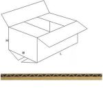 Verzenddoos, enkele golf, 4,5 mm, bruin,