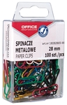 OFFICE products attache-tout, 28 mm, couleurs assorties, boîte suspendue de 100 pièces