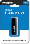 Integral Black USB stick 3.0, 16 GB, zwart