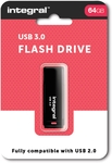 Integral Black USB stick 3.0, 64 GB, zwart