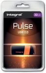 Integral Pulse USB 2.0 stick, 32 GB, zwa