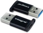 Integral adapter USB-C naar USB-A,2 st
