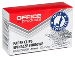 OFFICE products papierklemmen, 50 mm, gegalvaniseerd, doos van 100 stuks