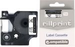 Rillprint compatible Dymo 40910, 9mm, zw