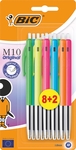 Bic balpen M10 Clic Colors 8+2 gratis, o