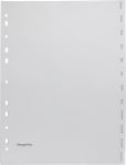 Pergamy tabbladen, A4, 11-gaats, grijze 