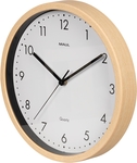MAUL horloge murale Grain, quartz, diamètre 31 cm, cadre en plastique, bois clair