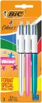 Bic 4 Colours Shine balpen, medium,blist