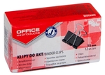 OFFICE products pince foldback, noir, 15 mm, boîte de 12 pièces