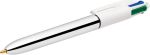 Bic balpen 4 Colours Shine, zilver