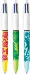 Bic Colours Velours 4-kleurenbalpen, medium, klassieke inktkleuren, display van 30 stuks