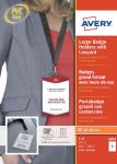Avery grote badge met lanyard zwart, inc