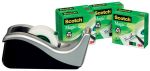 Scotch plakbandafroller C60 zilver+ 4 ro