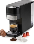 DOMO Cafetière 4 en 1 (Nespresso, Dolce gusto, dosettes, café moulu), noir