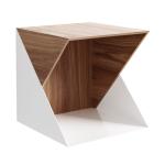 Hangkastje Nordic Tales FLIP Shelf walnoot/wit open