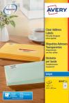 25 flls Avery étiq.jet d'encre transpar.