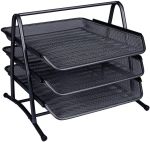 Q-CONNECT 3 brievenbakjes, mesh metaal, 