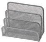 Q-Connect briefhouder 3 delig metaal zil