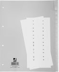 Q-Connect neutrale tabbladen, A4, PP, 15