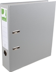 Q-CONNECT classeur, pour ft A4, en carton recouvert de PP, avec bord de protection, dos de 8 cm, gris