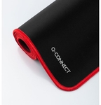 Q-CONNECT tapis de bureau et tapis de souris, ft 90 x 40 cm, noir avec bord rouge