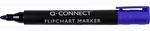 Q-CONNECT flipchartmarker, 2-3 mm, ronde punt, met clip, blauw