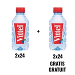 ACTIE VITTEL: 2 + 2 GRATIS: Vittel water, fles van 33 cl, pak van 24 stuks (ref. 51911)