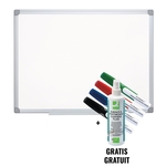 ACTION Q-CONNECT: 1 x tableau blanc 90x60 + GRATUIT 1 x marqueur, set de 4 pièces + 1 x spray nettoyant