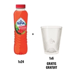 ACTIE SPA: 1 x Spa Fruit Still Strawberry-watermelon, 40 cl, 24 stuks + GRATIS 1x Spa Fruit glas, 6 stuks