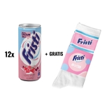 ACTIE FRISTI: 1 x Fristi drank, blik van 25 cl, pak van 12 stuks + GRATIS 1 x Fristi sokken