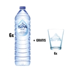ACTIE SPA: 1 x Spa Reine water, fles van 1,5 liter, pak van 6 stuks + 1 x Spa glas, 6 stuks