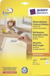 Avery afneembare etiketten wit 63,5x38,1