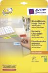 Avery afneembare etiket 63,5 x 33,9mm, 4