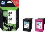 HP inktcartridge 301, 4 kleuren, 165-190